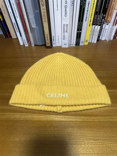 celine yellow hat|Celine hat sale.